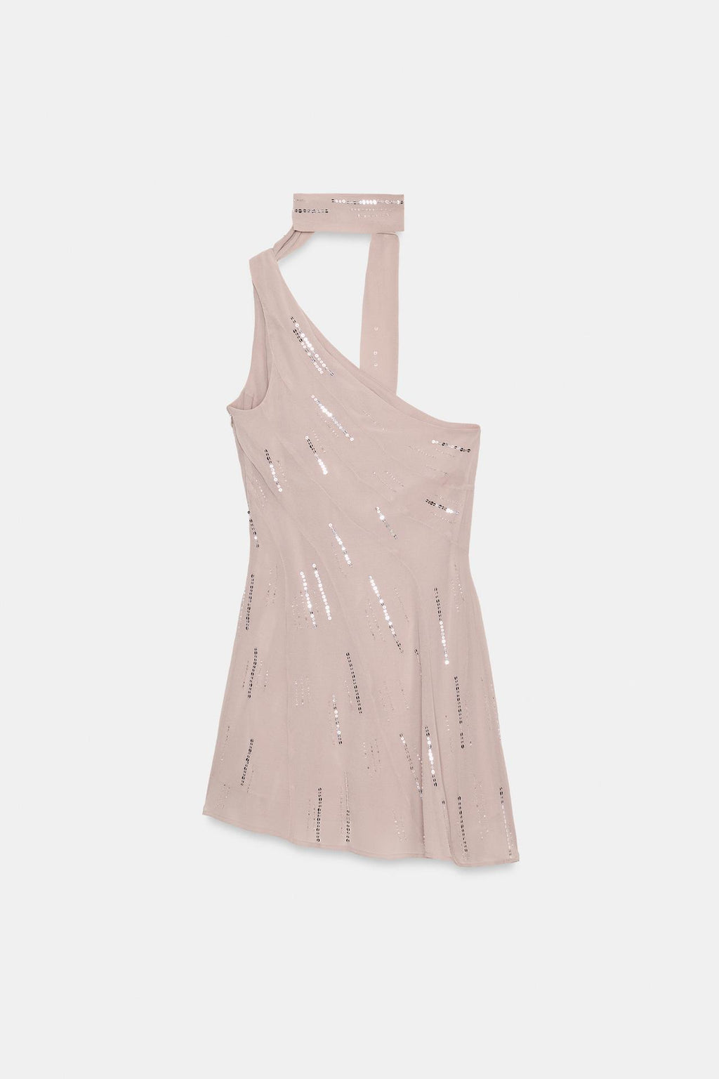 ZARA SHORT SEQUIN FOULARD DRESS