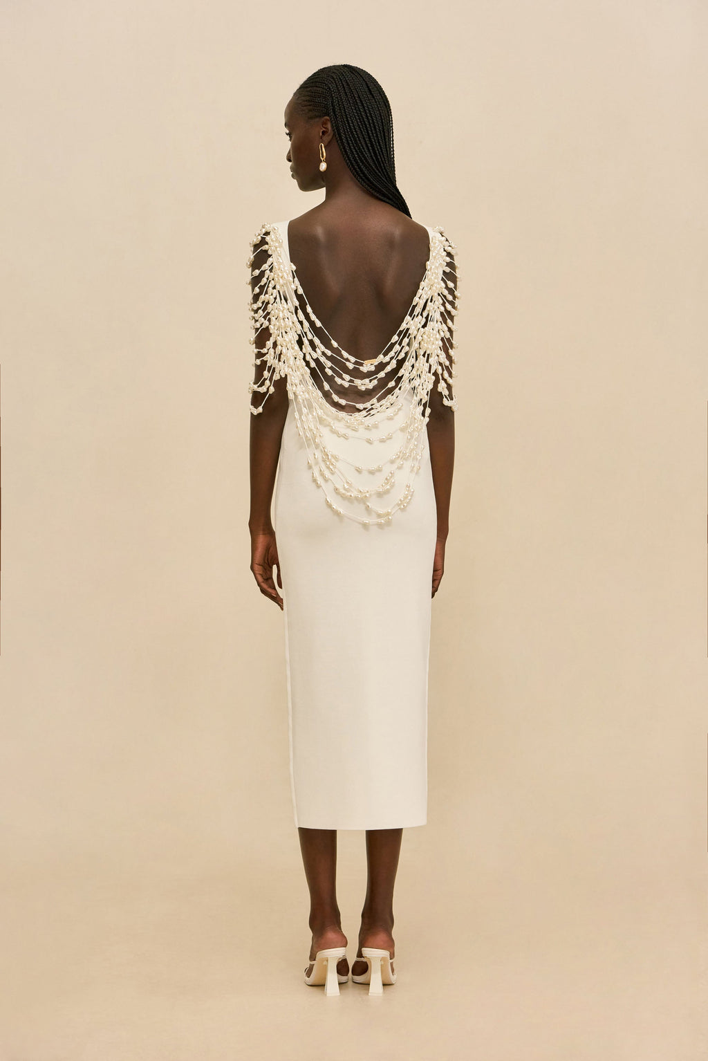 CULT GAIA MERI KNIT DRESS - OFF WHITE
