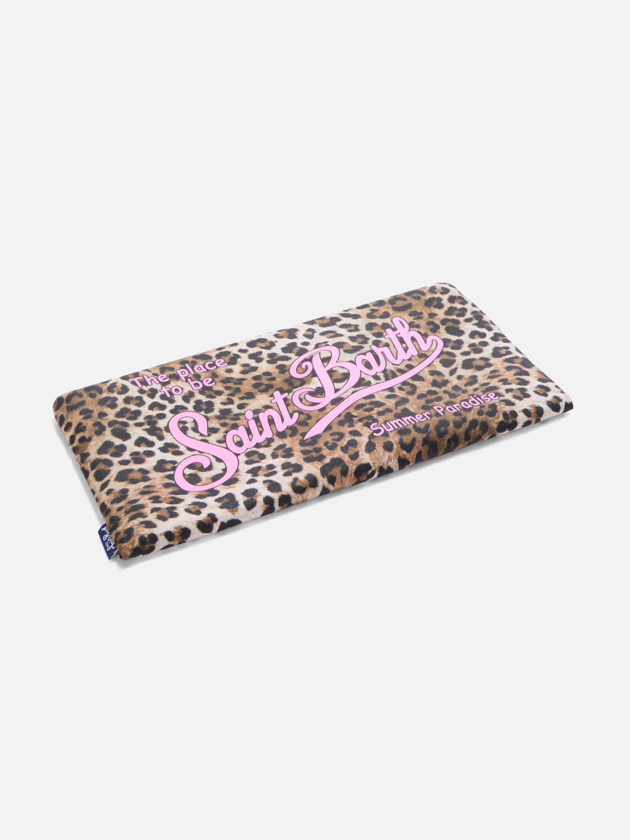 MC2 AIDAN BEACH TOWEL WITH LEOPARD PRINT AND LOGO