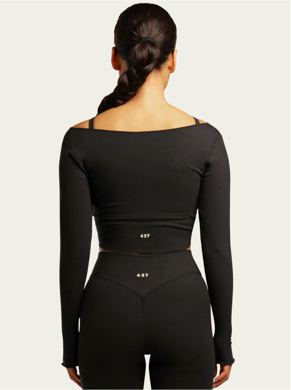 437 The Wrap Top in Black