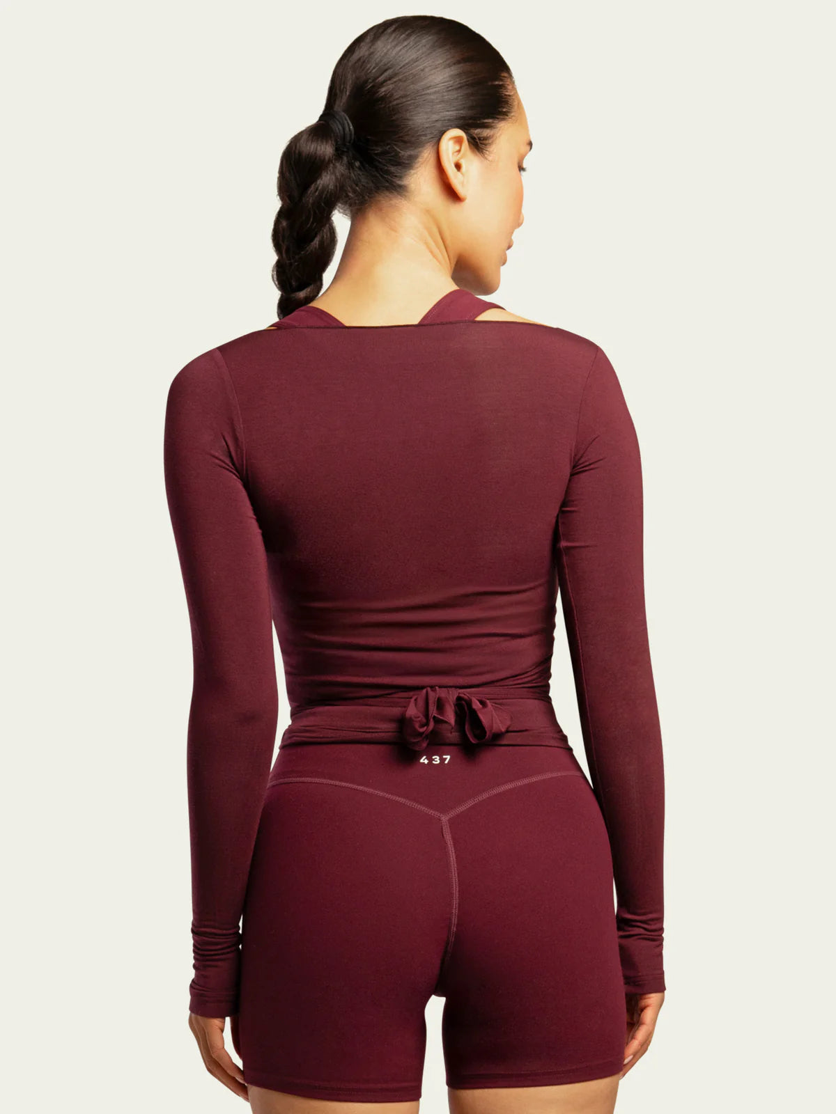 437 The Ballet Wrap in Black Cherry